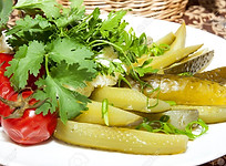 Овощи маринованые (помидоры, огурцы, капуста, чеснок, перец, лук)